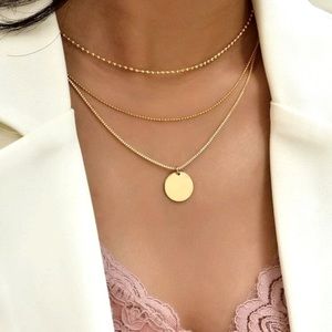 Layered Gold Coin Necklace